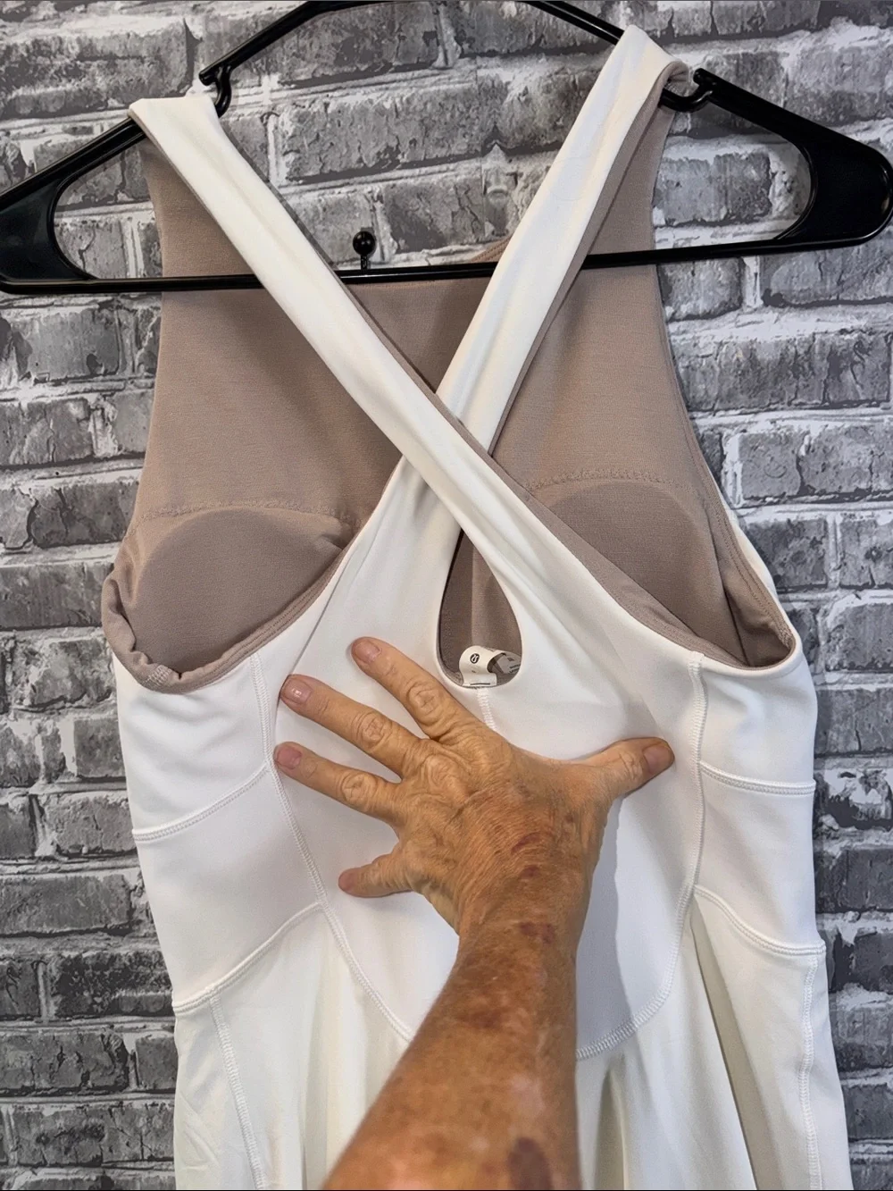 lululemon athletica White Sleeveless Fit-Flare tennis dress